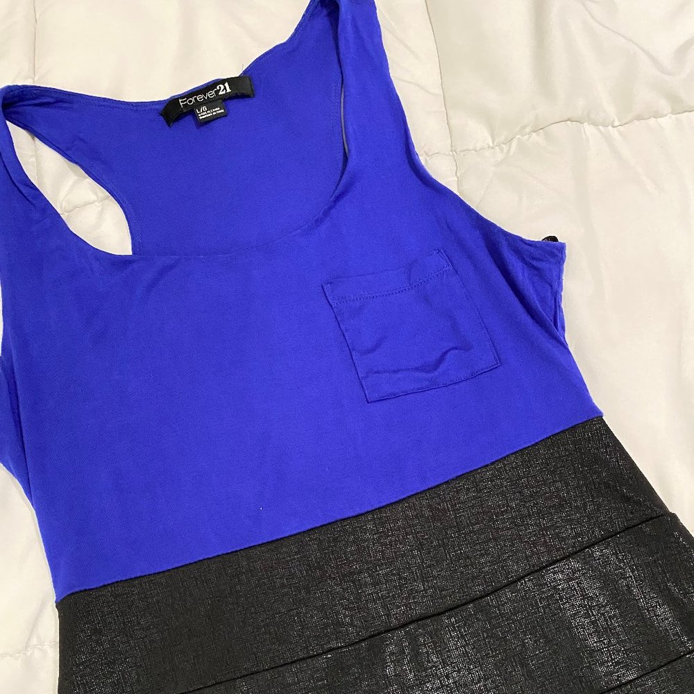 Forever 21 Blue/black dress sz L